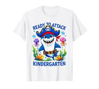 Ready to Attack Kindergarten Shark Back to School Boys Kids T-Shirt