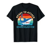 Ready to Attack Kindergarten Shark Funny Back to School Value Graphic T-Shirt