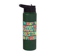 Ready to Axolotl Question 4th Grade Back to School Student Stainless Steel Insulated Water Bottle