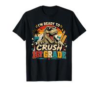 Ready to Crush 1st Grade T-Rex Dinosaur Back to School Art T-Shirt
