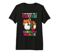 Ready to Crush 2nd Grade Sushi Red Panda Back to School Premium T-Shirt