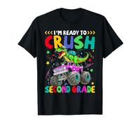 Ready To Crush 2nd Second Grade Dinosaur Monster Truck T-Shirt