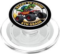 Ready To Crush 6th Grade T-rex Dino Monster Truck School PopSockets PopGrip for MagSafe