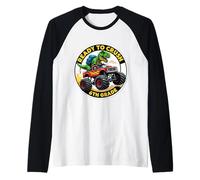 Ready To Crush 6th Grade T-rex Dino Monster Truck School Raglan Baseball Tee
