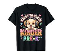 Ready to Crush Kinder Pre-K Cute Puppy First Day School Value Graphic T-Shirt