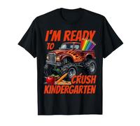 Ready to Crush Kindergarten Monster Truck First Day School T-Shirt