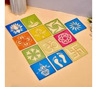 Ready to Draw Rangoli Making Kit Rangoli Making Stencils (Style-3)