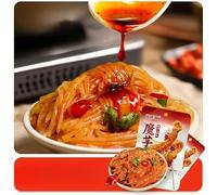 Ready-to-Eat Konjac Knots, Sour & Spicy Konjac Noodles, Pickled Pepper Flavor Pickled Vegetables, Healthy Vegan Food, Snack Gift Pack, Side Dish, Chinese Latiao (Hot Pot Flavor,5pack)