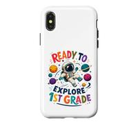 Ready to Explore 1st Grade Astronaut Back to School Boy Kids Case for iPhone X/XS