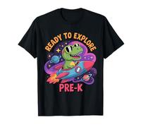 Ready to Explore Pre-K Dinosaur T-Rex Rocket Back to School T-Shirt