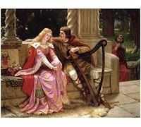 Ready-to-Frame Archival-Quality Print - Historic Medieval Art by Edmund Blair Leighton: 'The End of the Song' Depicting Tristan and Isolde (8"×10" Textured Art Paper)