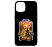 Ready To Hit The Road Mountain Sunset Motorcycle Rider Case for iPhone 13