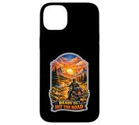 Ready To Hit The Road Mountain Sunset Motorcycle Rider Case for iPhone 14 Plus