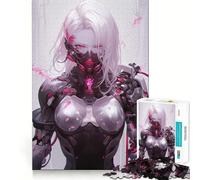 Ready to Kill Anime Girl Jigsaw 1000 Pieces for Teenagers Strengthen Memory Relaxing Fun Smooth Edge Santa Wish List (38x52cm)
