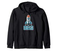 Ready to Launch Enthusiasts Cozy Vibe Space Adventure Zip Hoodie