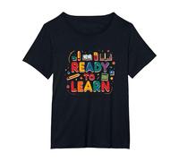 Ready to Learn: Playful Education for Young Learners T-Shirt, Women's Plus, Black, 2X