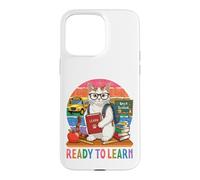 Ready To Learn Turkish Van Cat Funny Back To School Student Case for iPhone 15 Pro Max