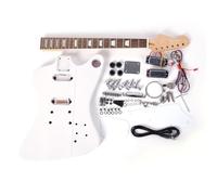 Ready-to-Paint DIY Guitar Kit - FB Style | Solid Mahogany Body, Rosewood Fretboard, Chrome Hardware | Beginner Level | Great Gift for Guitar Players