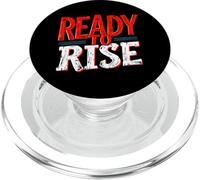 READY TO RISE Motivational Typography PopSockets PopGrip for MagSafe