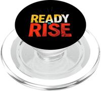 READY TO RISE Motivational Typography PopSockets PopGrip for MagSafe