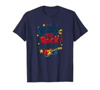Ready to Rock First Grade Music Lover Student Gift T-Shirt, Men, Navy, 6XL