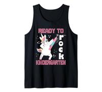 Ready to Rock Kindergarten Unicorn Fun Back to School Gear Tank Top