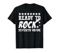 Ready To Rock Seventh Grade First Day Of School Boys Girls T-Shirt
