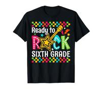 Ready to Rock Sixth Grade Guitar Back to School Boys Kids T-Shirt