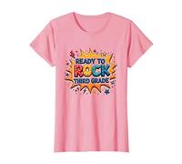 Ready to Rock Third Grade Fun Explosion T-Shirt, Women, Pink, 3XL