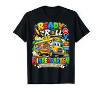 Ready to Roll Into Kindergarten School Bus Funny tee Value Graphic T-Shirt