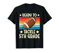 Ready to Tackle 5th Grade Back to School Football Value Graphic T-Shirt