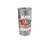 Ready to Teach Tiny Humans Kindergarten Teacher Design Stainless Steel Insulated Tumbler