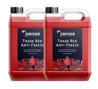 Ready to Use Red Antifreeze Coolant - Jennychem Long-Life Engine Coolant with OAT Technology | Protects Against Freezing, Overheating & Corrosion (2 x 5 Litre)