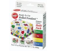 Ready-To-Use Rolled Fondant 4.4 Ounces 4/Pkg-Primary