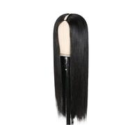 Ready to Wear Wigs V Part Wigs Bone Straight Human Hair No Leave Out No Sew-In Glueless 250 Density Natural Black Beginner Friendly(32inches)