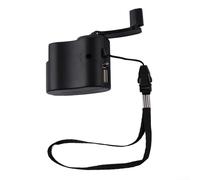 Ready USB Phone Charger Compact Manual Dynamo Generator for Travelers (Black)