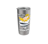 Ready with Weekend Sloth Statement Office Work Colleague Stainless Steel Insulated Tumbler