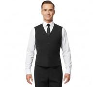Ready4Dance Berlin Men's Vest Made in Italy for Standard and Ballroom Dance, Elegant and Comfortable, Black, Sizes S-4XL