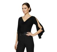 Ready4Dance Women's Top for Standard, Ballroom Dance, Latin and Tango with Wide Amnica with Opening, 05 Black, M