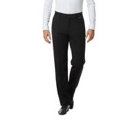 Ready4Dance Zurich Men’s Slim Fit Trousers - Black - Technical Fabric Made in Italy for Standard & Latin Dance - Sizes S-XXL with Center Stitch & Side Pocket,S