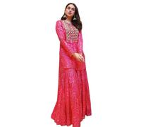 Readymade Indian Designers Sharara Set with Knee Length Fully Stitched Kurti For Women By Shopping Hub(M/38)