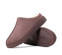 READYSALTED Ladies’ Slip On Mule Slippers, Faux Fur Lined House Shoes, Warm Winter Indoor Outdoor Cosy Home Shoes