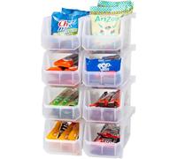 ReadySpace Plastic Containers for Organizing and Storage Bins for Closet, Kitchen, Office, Toys, or Pantry Organization, Medium, 8-Pack, Clear