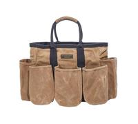 Readywares 14" Waxed Canvas Supply Bag/Garden Tool Tote/Cleaning Organizer/Mobile Bar/Versatile Storage Tote With Pockets/Utility Bag with Heavy Duty Handles
