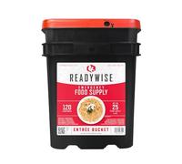 ReadyWise, 120 Servings, Lunch & Dinner Only, 13 Different Recipes, Grab & Go Bucket, Freeze Dried, 25 Years Shelf Life, Emergency Food, 7 Days Food For 2 Persons