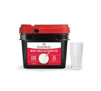 READYWISE - Whey Milk Alternative Bucket, 120 Servings, Emergency, MRE Meal & Drink Supply, Premade, Freeze Dried Survival Drink for Hiking, Adventure and Camping Essentials, Individually Packaged, 25