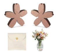 Reaeng 2 Pack Copper Flower for Fresh Cut Flowers, Natural Flower Food Alternative, Keeps Vase Water Clean & Clear with Velvet Storage Bag,Vase Accessory for Home, Kitchen, Floral (Flowers)