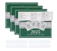 Reaeng Mahjong Cards Official Revision, 4 Pack Large Print American Mah Jongg Cards with Card Holders (Reading Guides), Easy-to-Read Rule Cards (Blue)