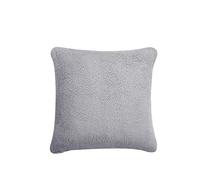 Reafort Ultra Soft Sherpa Euro Sham Pillow Case 26"x26" Replacement with Zipper Closure (Silver Grey, 26"x26" Euro Sham)