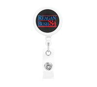 Reagan Bush '84 Retractable Badge Holder Reel Clip Id Card Holder forNurse Student Office Worker